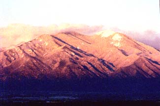 Taos Mountain sunset, Taos, New Mexico, USA